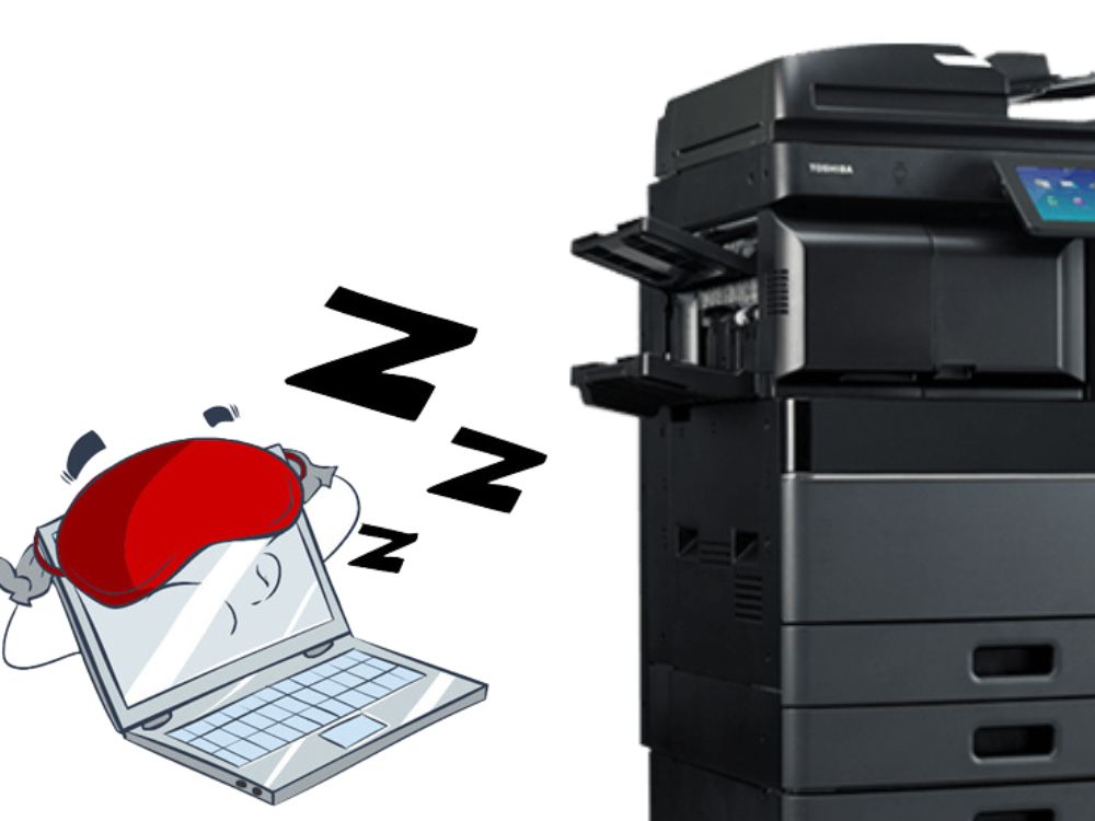 Máy photocopy Toshiba đang ở chế độ ngủ (Sleep)