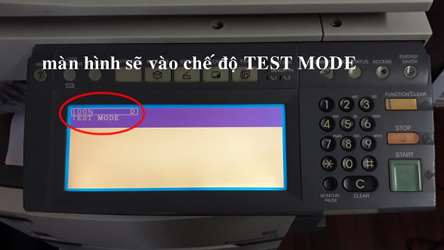 Cần chuyển máy về chế độ Test Mode khi reset máy photocopy Toshiba