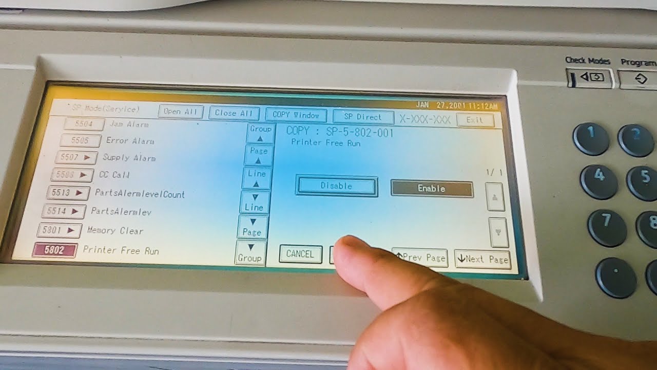 Cách chỉnh màn hình cảm ứng máy photocopy khi bị lệch nút bấm