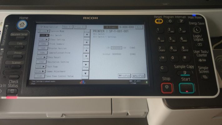 màn hình máy photocopy